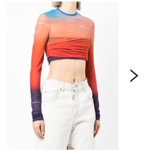 Off-White blurred tulle top